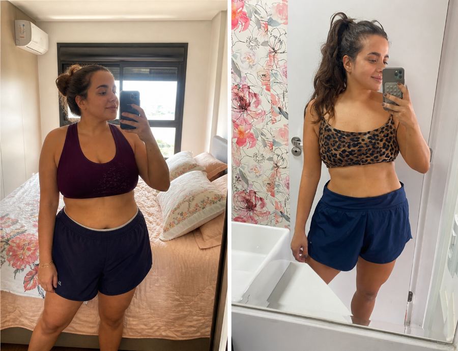 Transformação Rafaela — antes e depois