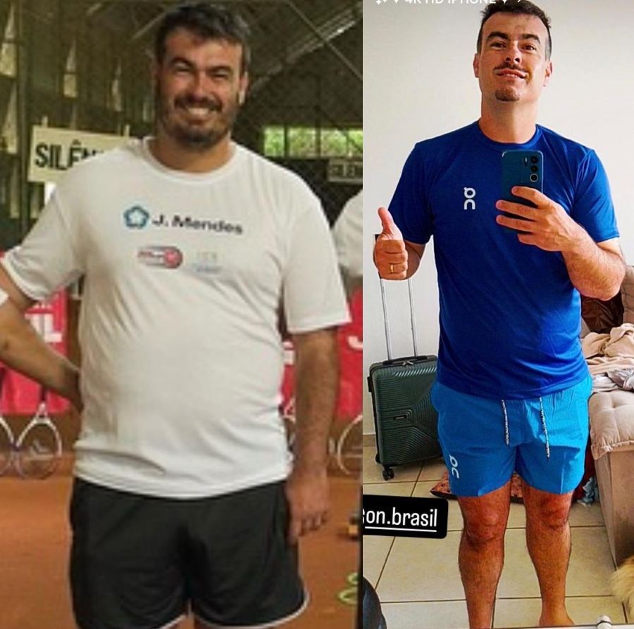 Transformação Gustavo — antes e depois